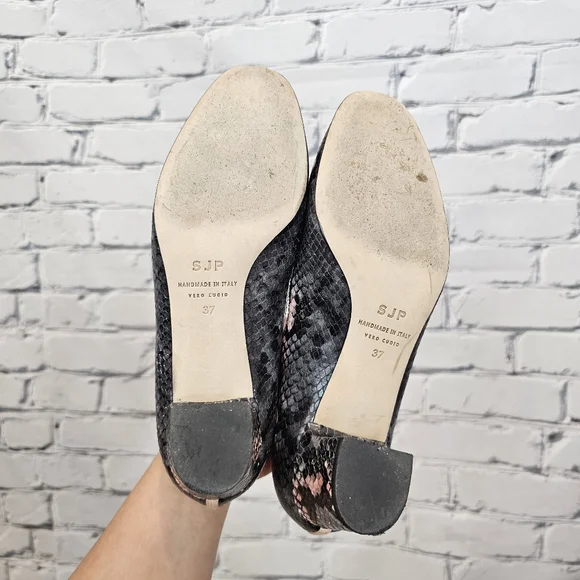 SJP Python Print Leather Pumps - Picture 7 of 7